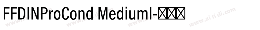 FFDINProCond MediumI字体转换